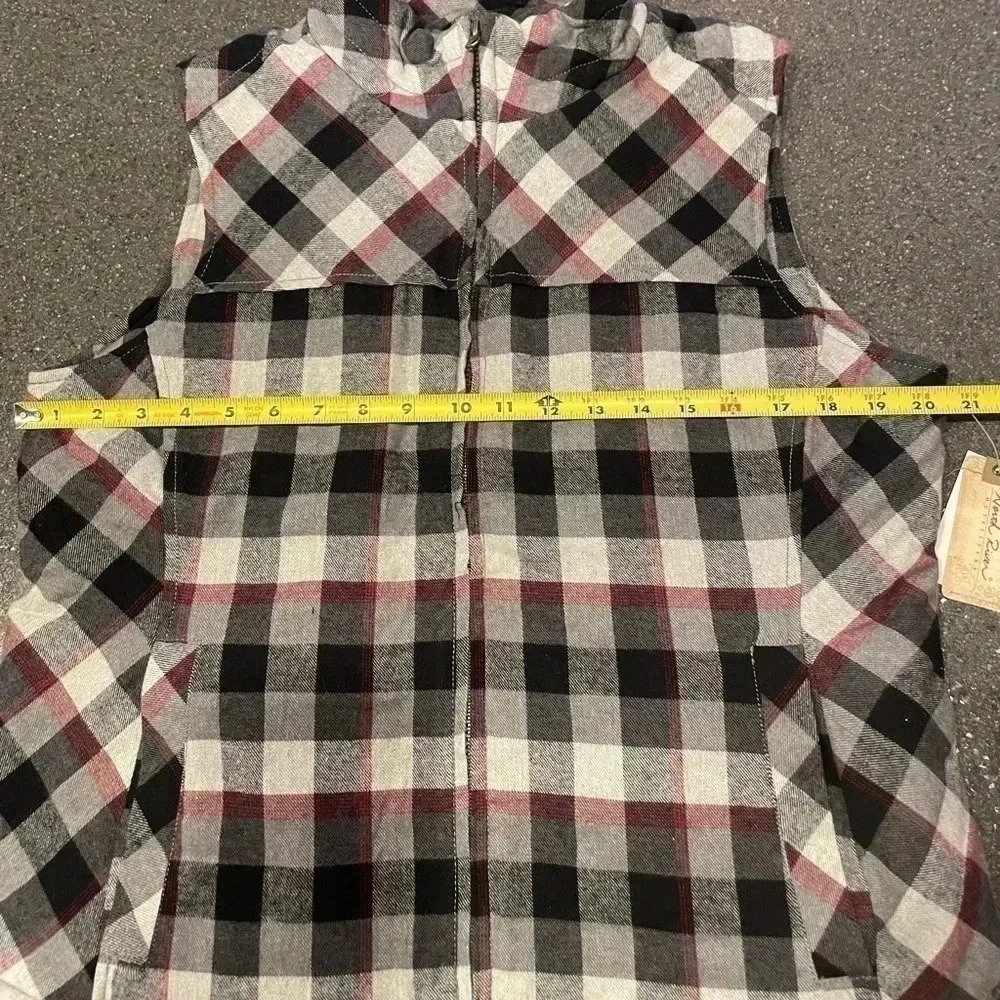 North River Outfitters Western Quilted Heather Grey Red Vest Sz M - Picture 3 of 10